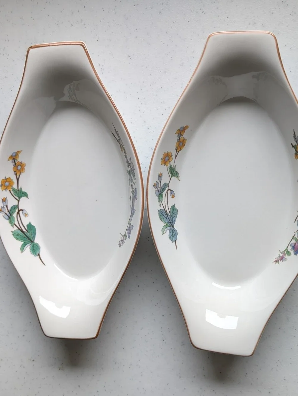 Vintage Citation Woodhill Au Gratin Floral Ceramic Serving Dish 8.5 In Set Of 2